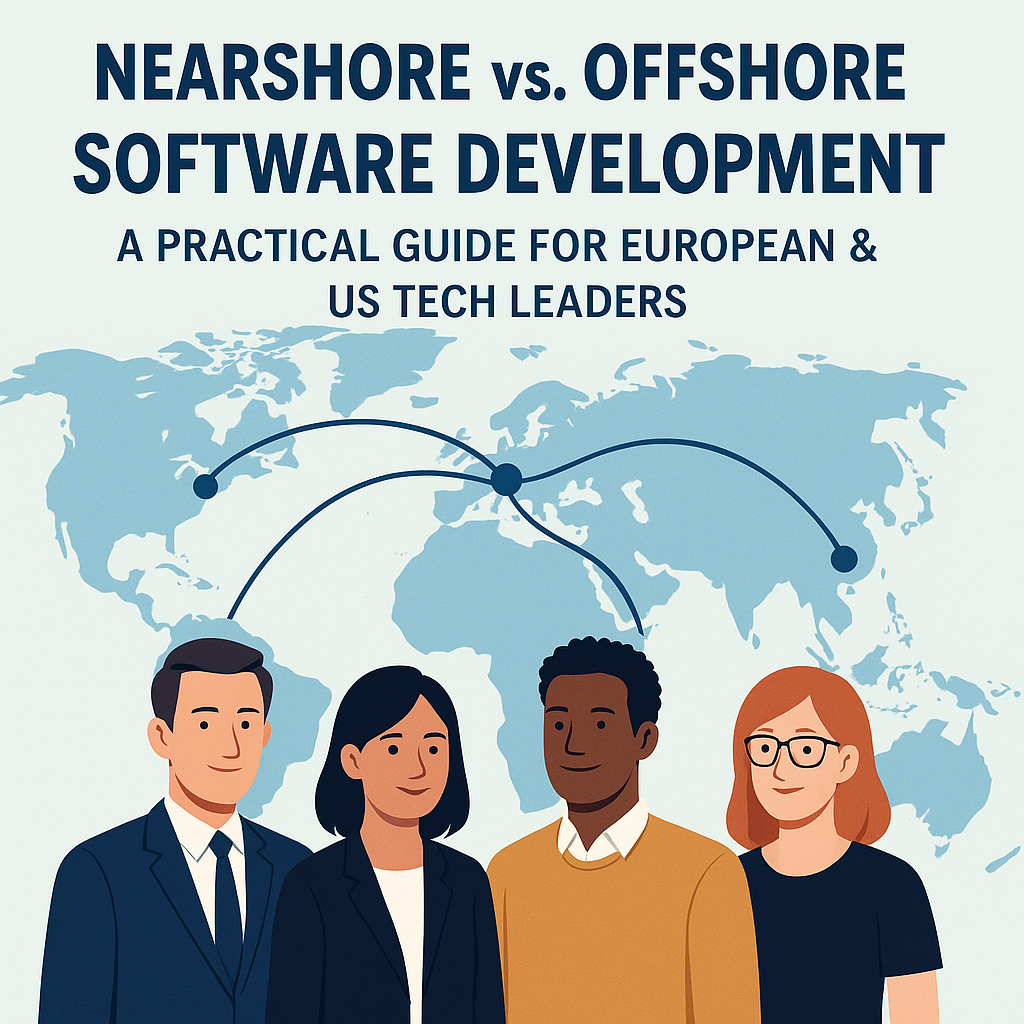Nearshore vs Offshore Software Development hero image